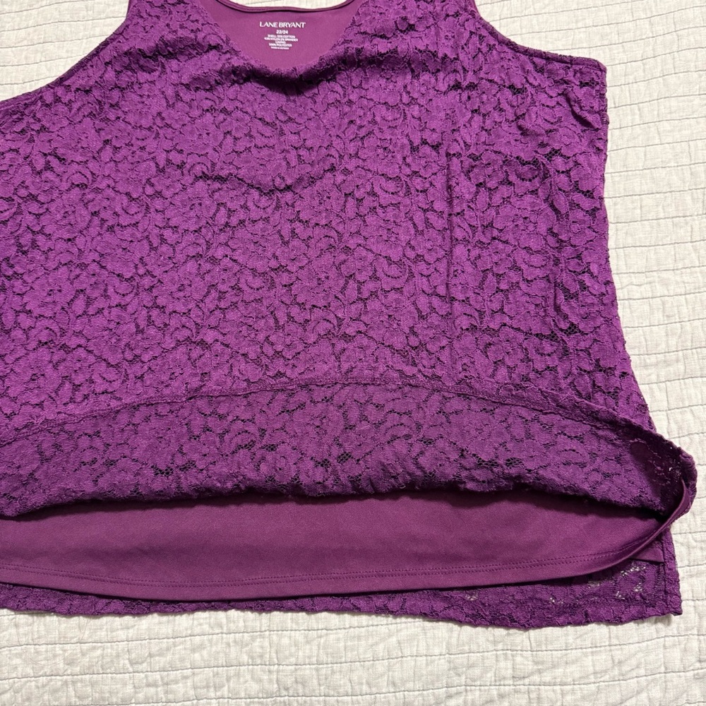 Lane Bryant Lace Tank Top Size  22/24 - Picture 5 of 8